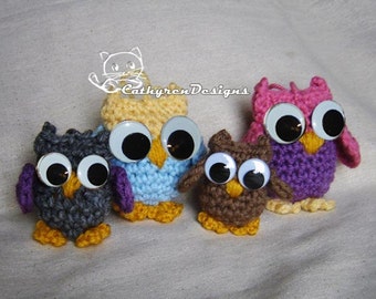 Witch Sisters and Owl Family-Halloween Ornament/Key fobs,INSTANT DOWNLOAD Crochet Pattern