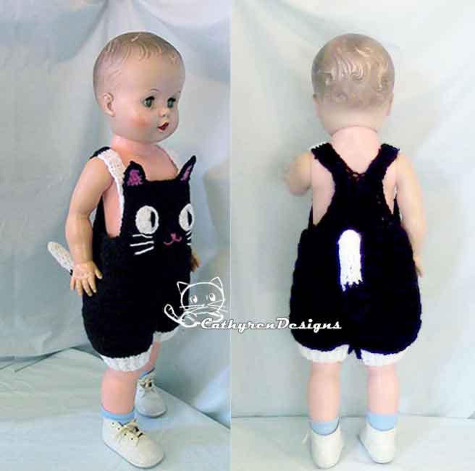Baby Cat Overalls Halloween Black Cat Costumes Rompers Etsy