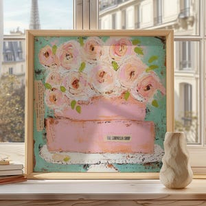 Cake Art Print Floral Wall Decor Boho Cake Painting Floral Pink Art Print Bakery Wall Art Kitchen Decor Bakery Art Wedding Gift Ideas