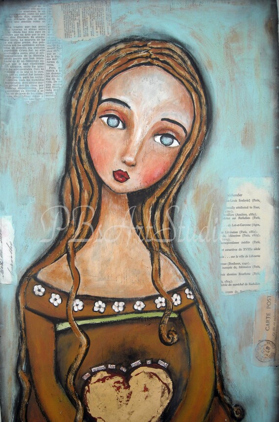 Items similar to Art PrintHeart of Gold on Etsy