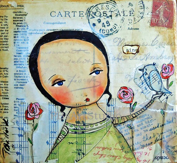 In My Garden Paper Print Etsy