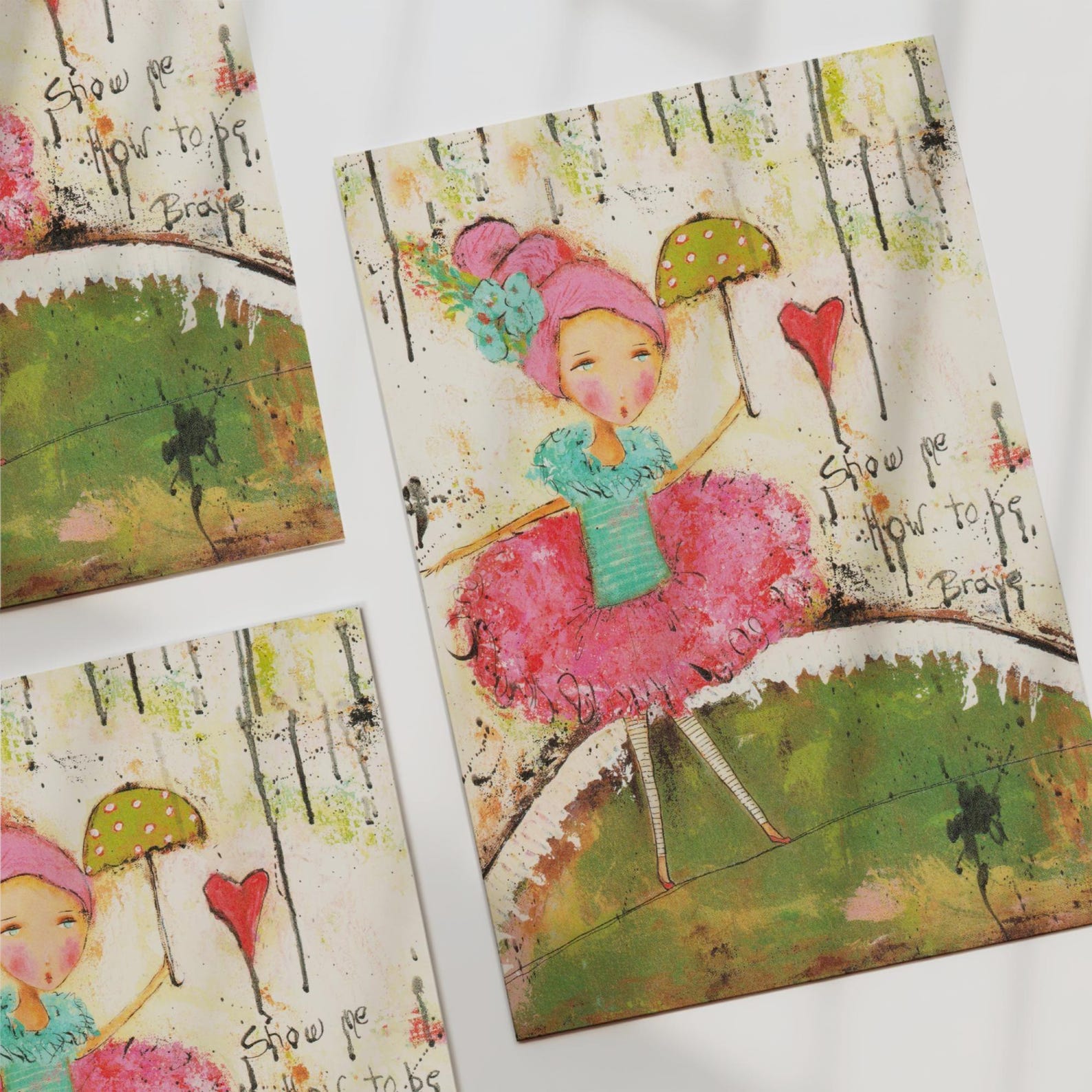 Inspirational Greeting Card, 5x7 Whimsical Art Card With Envelope ...