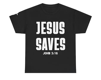 Jesus Saves John 3:16 T-shirt, Christian Church Graphic Tee