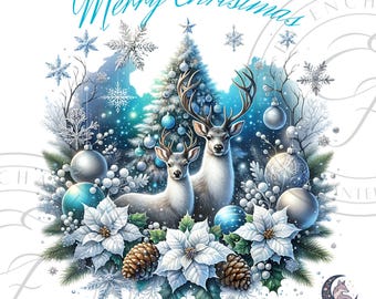 Christmas Reindeer png, Winter Wonderland png, Christmas png Sublimation Design Instant Digital Download, Glass Jar png, Tshirt Design