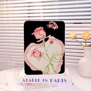 Romantic Rose Rhythm Personalized iPad cases,Customized Birthday Gifts,For iPad 10.9 10.5 10.2 Air 5 6 Pro 2018 2021 2022 2024 Mini 4/5/6/7
