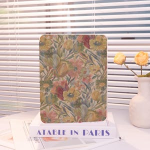 Springtime Floral Scroll Personalized iPad cases,Customized Birthday Gifts,For iPad 10.9 10.5 10.2 Air 4 5 6 Pro 2021 2022 2024 Mini 4/5/6/7
