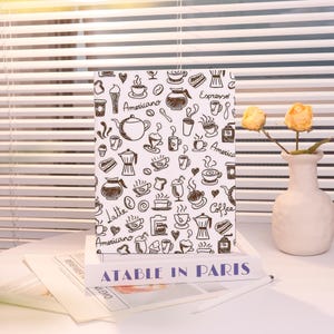 Hand-drawn Coffee Elements Personalized iPad Case,Customized Birthday Gift,For iPad 10.9 10.5 10.2 Air 4 5 6 Pro 2021 2022 2024 Mini 4/5/6/7