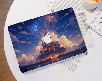 Fantasy Castle Fireworks Art MacBook Case for 2026 MacBook Air 15/13 M4 A3240 Hard Laptop Cover MacBook Pro 13 14 15 16 Inch M5 gift for her