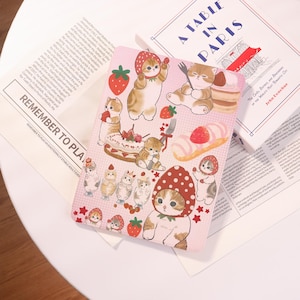 Cartoon Cats Customized iPad Cases with Pen Slot,Birthday Gifts,For iPad 2022/2021/2018 Mini7/6/5 Pro 11/13,iPad Air 13/11/6/2 Pro 10.5 2022