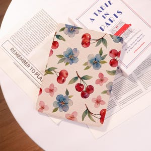 Watercolor Floral and Cherry Personalized iPad case,Birthday Gift,For iPad 2022/2021 Mini 7/6/5 Pro 11 13,iPad Air 13/11/6/2 Pro 2022 2024