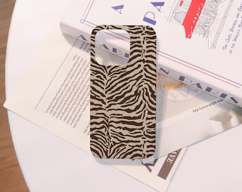 Zebra Print Pattern Hard Phone Case For iPhone 17 16 15 14 13 12 Mini  Plus Pro Max,iPhone Air,Custom Unique Case,Personalized Gift For Her