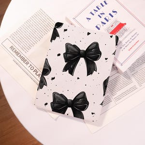Cool Black Bowknot Personalized iPad cases,Customized Gifts,For iPad 2022/2021 iPad Mini 7/6/5 iPad Pro 11 13 2022 2024 iPad Air 13/11/6/2