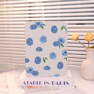 Blueberry Charm Personalized iPad Case,Customized Birthday Gift,For iPad 10.9 10.5 10.2 iPad Air 5 6 iPad Pro 2018 2021 2022 2024 Mini 5/6/7