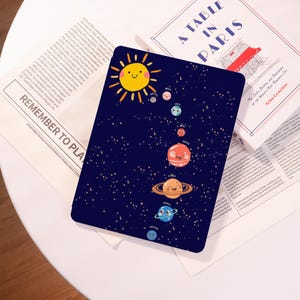 Cute Solar System Personalized iPad case,Customized/Birthday Gift,For iPad 2022/2021 iPad Mini 7/6/5 iPad Pro 11 13 2022 2024 iPad Air 13/11