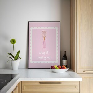 Pink kitchen baking prints, baking gifts digital download, gift for baker mom, baker poster print, baking gifts for him, baker gift