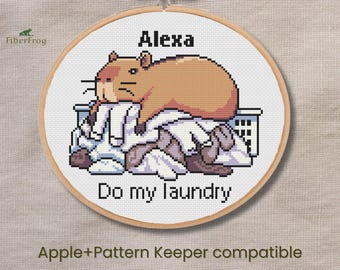 Capybara Cross Stitch Pattern PDF Download | Snarky Home Decor