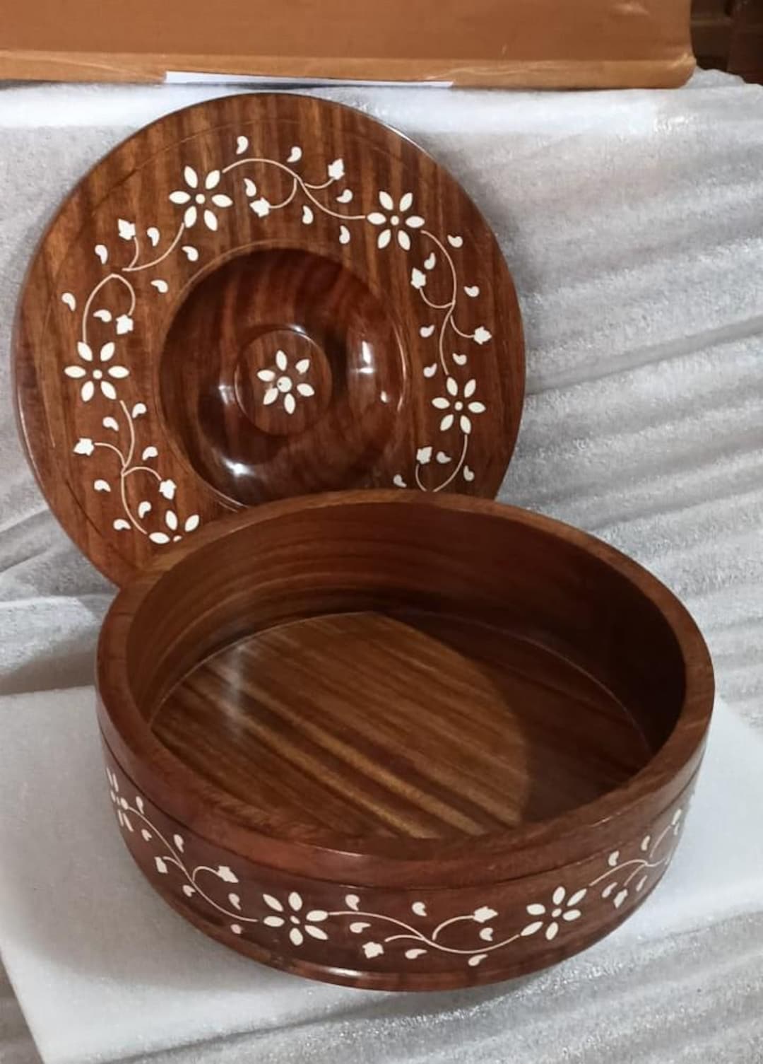 木製チャパティボックス　インド ブラックフライデーの特別オファー | 手作り木製チャパティボックス