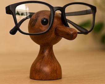Handmade Wooden Duck Eyeglass Holder Quirky Desk Organizer | Fun Animal Stand for Spectacles & Office Table Decor