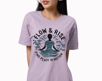 Koszulka Comfort Colors Flow & Rise: Duchowa joga, prezent na uważność