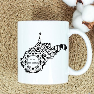 Take Me Home Country Roads Ceramic Mug - Perfect for Coffee Lovers From West Virginia, Ideal Gift for Friends,  11oz & 15oz, Mountain Mama