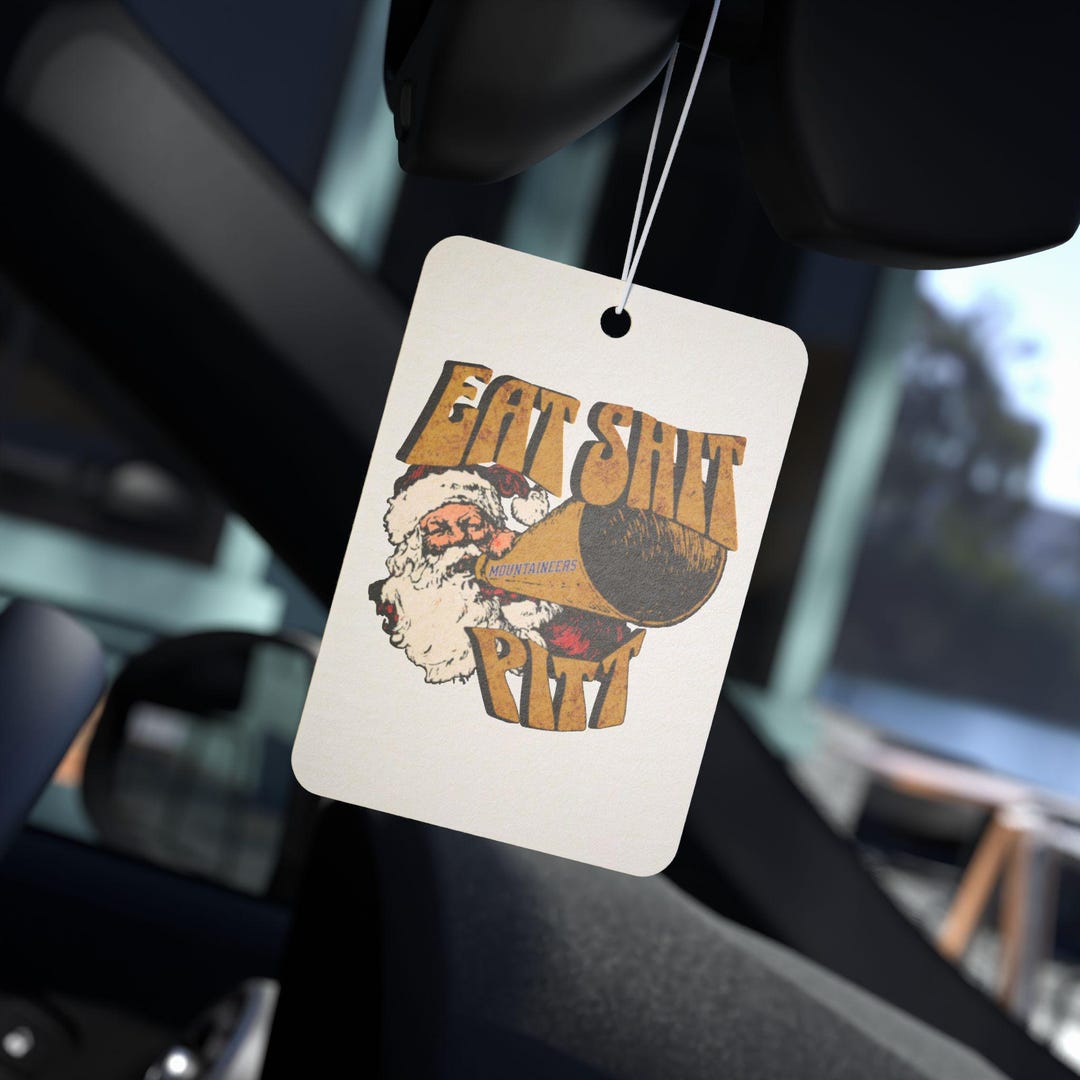 Santa With Megaphone Eat Shit Pitt Car Air Freshener Vintage Punk santa-with-megaphone-eat-shit-pitt-car-air-freshener-vintage-punk