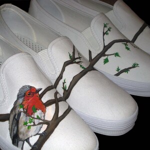 Hand Painted Vans Robin image 3