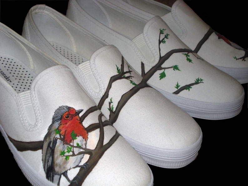 Hand Painted Vans Robin image 3