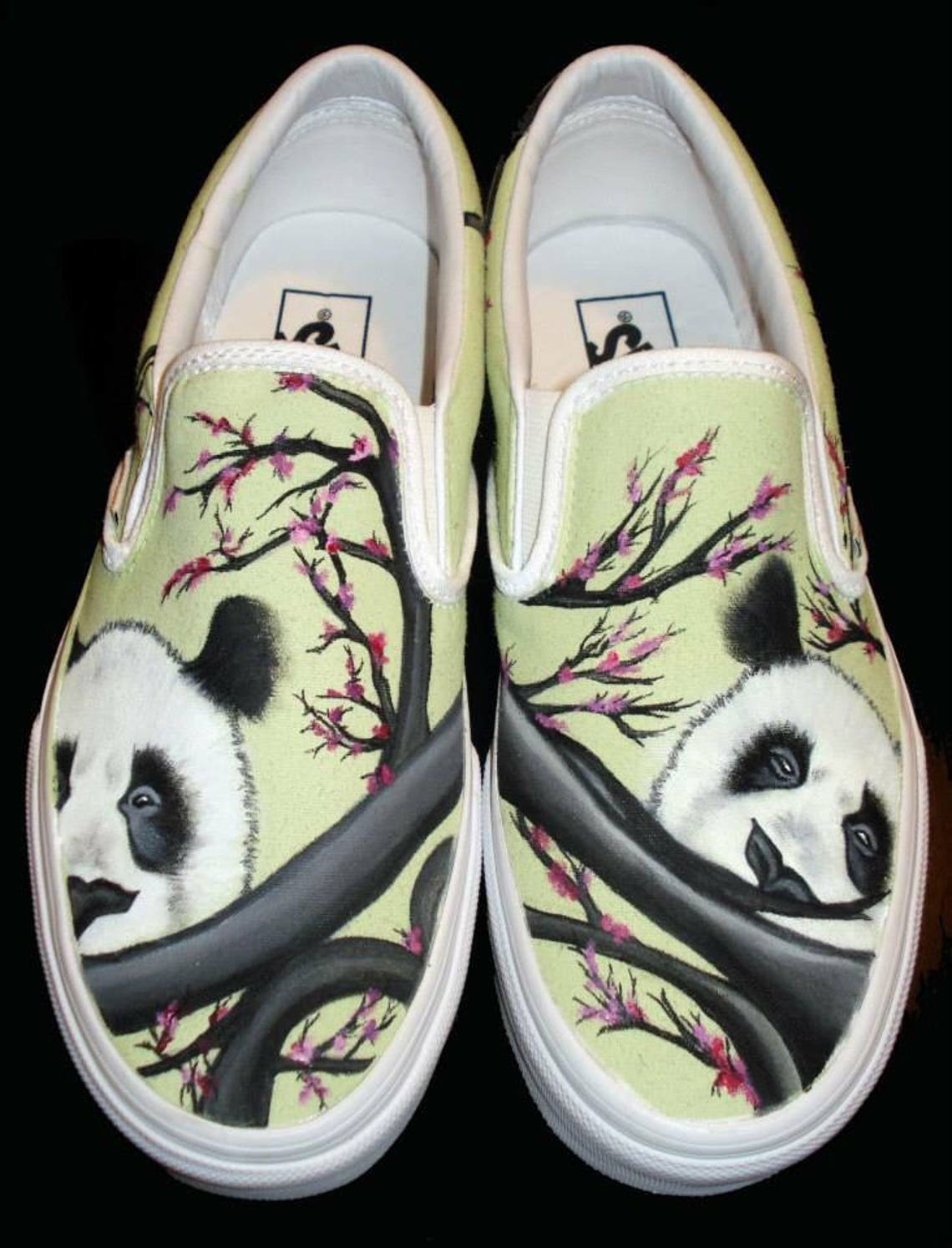 Hand Painted Vans Panda's - Etsy