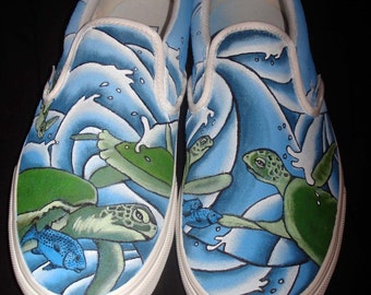 Hand Painted Tom's - Turtles