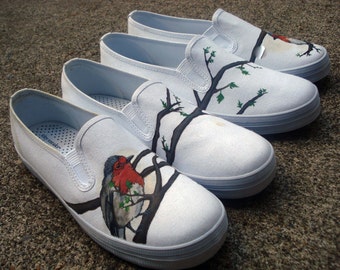 Hand Painted Toms - Robin