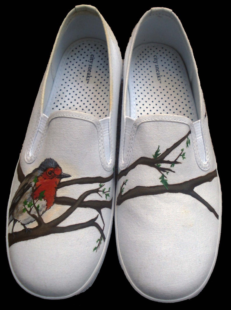 Hand Painted Vans Robin image 5