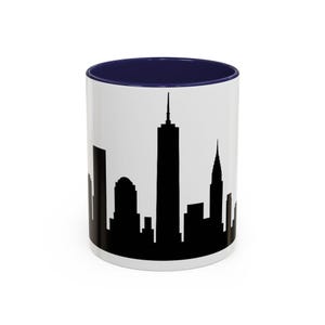 Kubek do kawy Urban New York Skyline Accent idealny dla miłośników miasta, prezent do nowego domu, miłośników kawy, entuzjastów podróży, wyjątkowy kubek