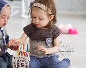 Knit crochet kids vest, toddler girl knit vest, Beige baby girl crochet vest