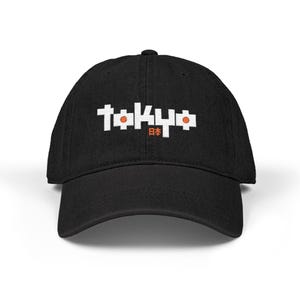 Bestickte Jeansmütze, Tokyo Cap, Baseballmütze im japanischen Stil, trendiges Streetwear-Accessoire, einzigartiges Geschenk für Teenager, coole Urban Fashion
