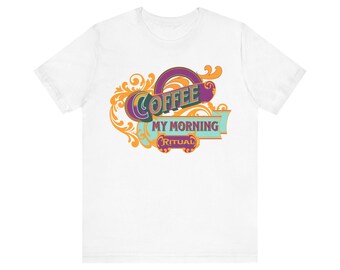 Coffee My Morning Ritual tee | Retro typography coffee design