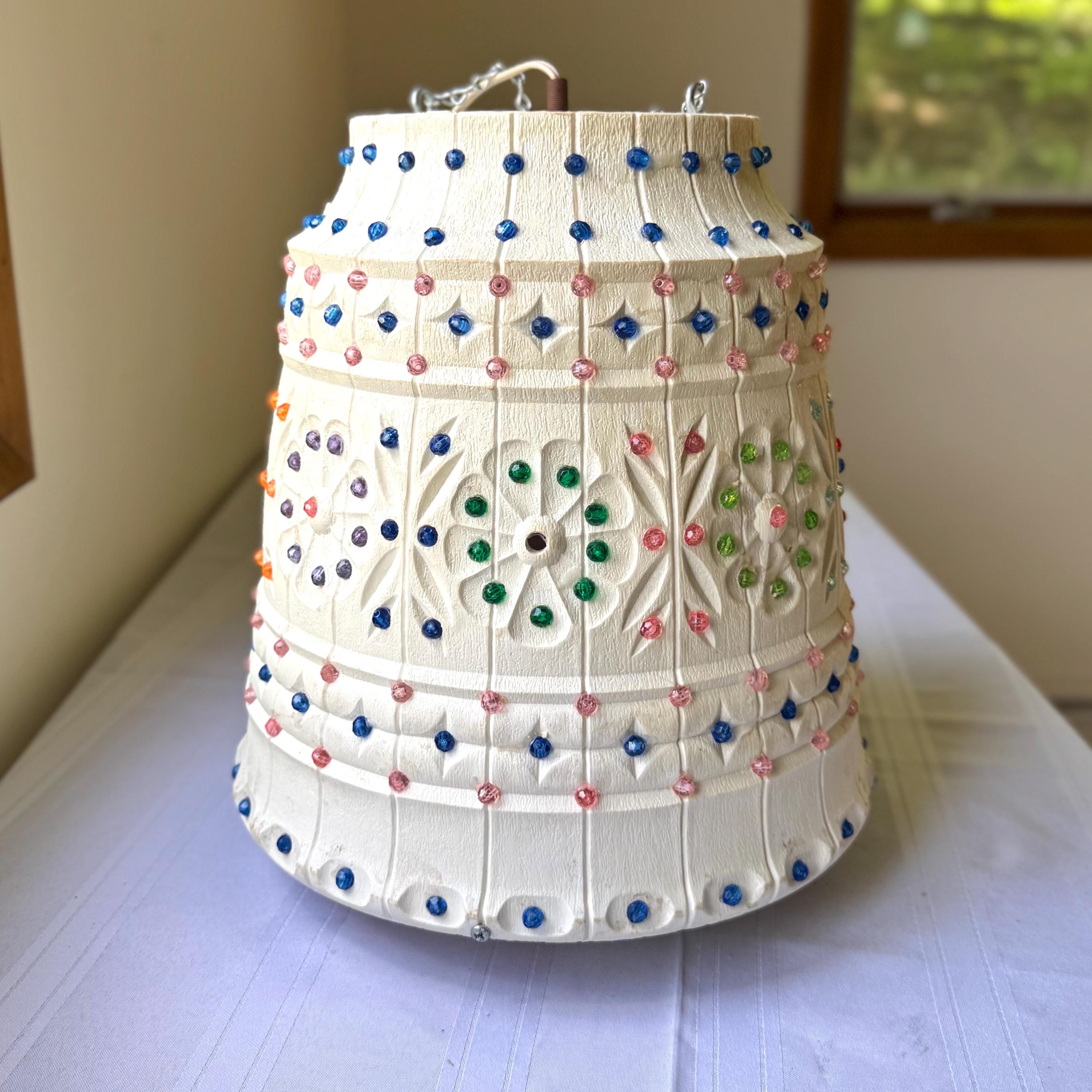 USA LAWNWARE ランプ　ヴィンテージ　クリスマス　アウトドア Vintage 70s LAWNWARE USA Beads Outdoor Hanging Swag Lamp RV