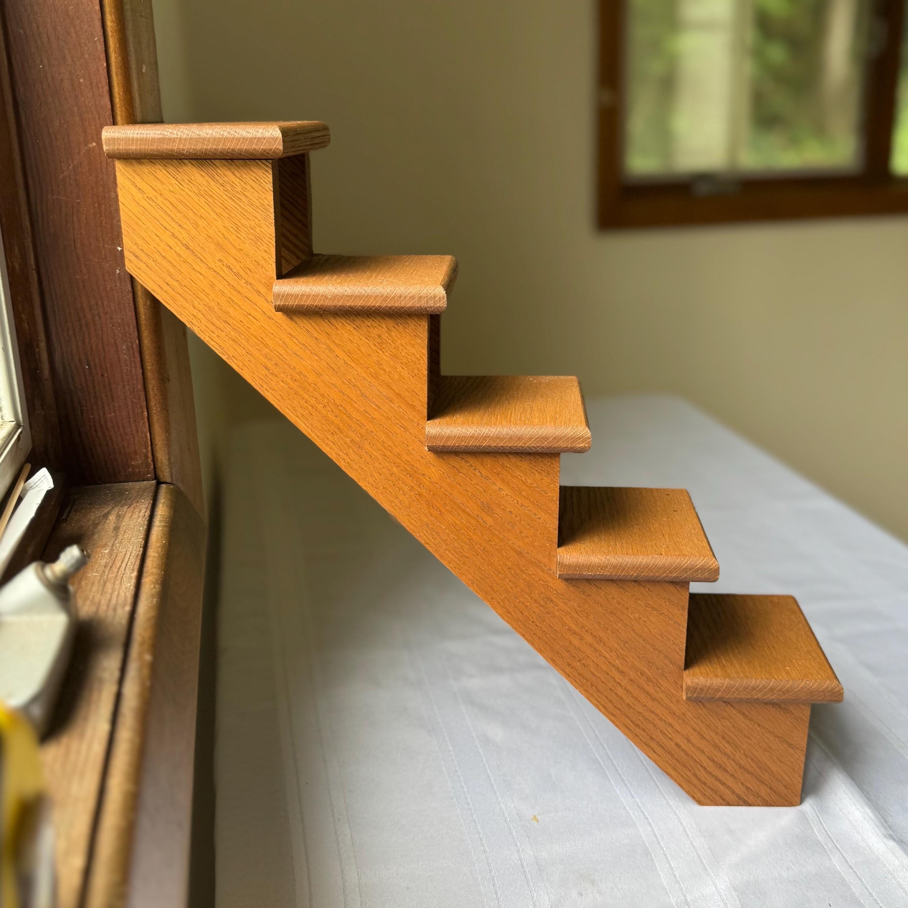Vintage Wooden Stair-Step Shelf