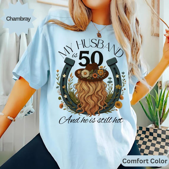 Buy Husband Birthday T Shirts, 50th Birthday Gift, Hot Husband Tee - Main Image