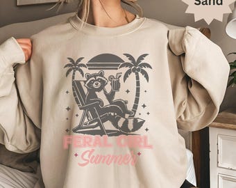 Feral girl summer T-Shirt, Leopard Print Graphic Tee, Unique Animal Design, Trendy Casual Wear, Statement Graphic Tee, Gift Idea
