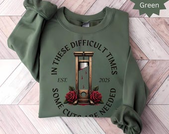 Comfort Colors Guillotine Sweatshirt, Eat The Rich, Social Justice Tee