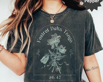 Subtle FDT Shirt, F*ck Donald Trump Sweatshirt, Floral FDT Gift, Flower Anti Trump Shirt, Anti MAGA Shirts, Political Tee, Feminist Gift