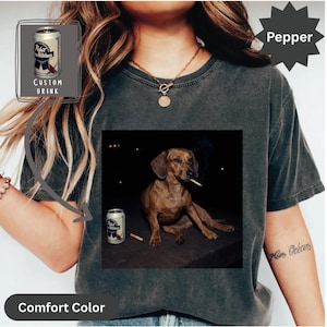 Dachshund  Funny Smoking Dog Meme Shirt, Cigarette Dog Shirt, Gen Z Joke Shirt, Stupid Brainrot Gift, Cool Dog Shirt