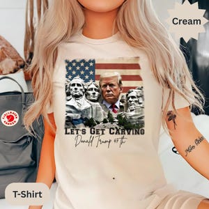 Donald Trump T-Shirt - Trump's face on Mount Rushmore Shirt - USA President Trump Vintage Tee