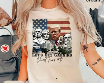Camiseta de Donald Trump - Camiseta con la cara de Trump en el Monte Rushmore - Camiseta vintage del presidente Trump de EE. UU.