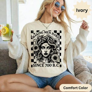 Camiseta de Medusa, Excitando a los hombres desde el 700 a. C., Camisetas míticas, Gorgona, Camiseta gráfica, Pelo de serpiente, Gótica, Camisetas retro