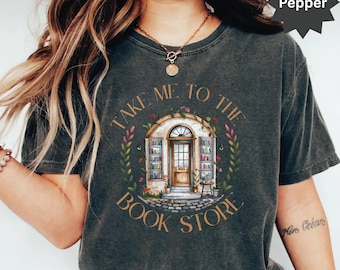 Maglietta "Portami in libreria", maglietta grafica per amanti dei libri, maglietta "Letture accoglienti", maglietta carina per librerie, regalo per topi di biblioteca