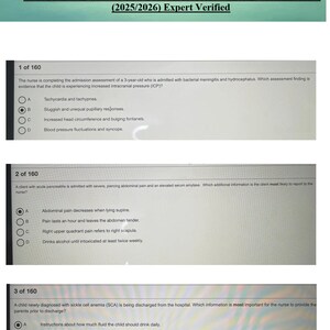 Esame di uscita HESI Rn V1 con risposte corrette al 100% / Ultima versione (2025/2026) Verificato da esperti
