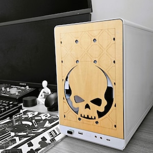 LIAN LI A3-mATX Custom Front Panel - Scull and cross bones