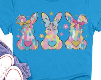 Easter Shirt for Women, Teacher Easter Shirt, Cute Bunny Shirt, Easter Gifts, Easter Matching Tee, Easter Bunny Shirt, Happy Easter shirt,