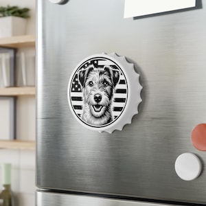 Magnetic bottle opener Jack Russell dog gift kitchen helper fridge magnet housewarming gift dog lover